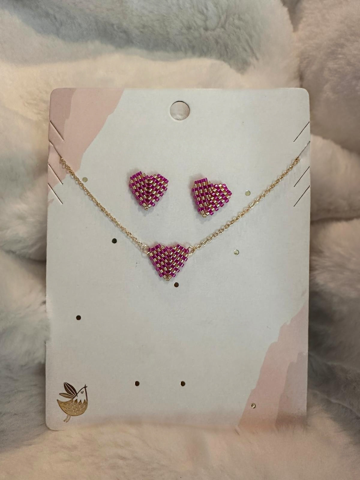 MIYUKI FUCSIA NECKLACE